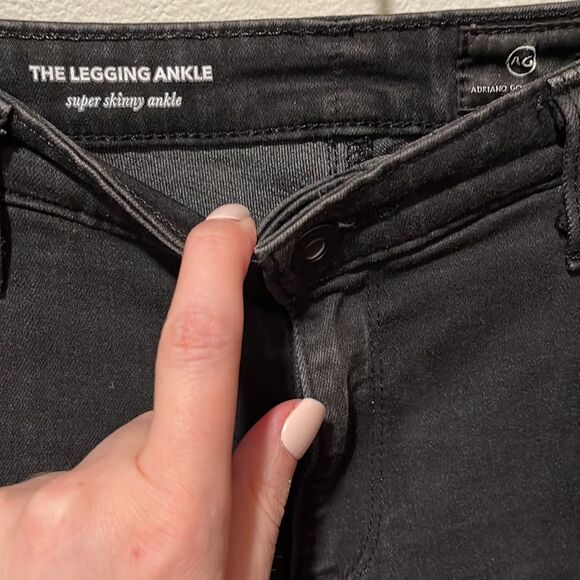 Adriano Goldschmied The Legging Ankle-Super skinny Ankle Grey Denim 28R fray hem - Picture 4 of 7